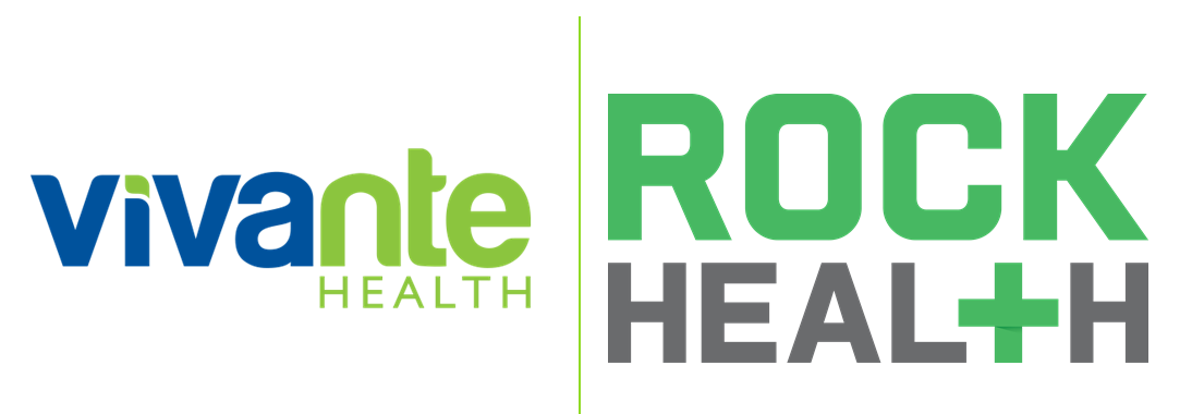 Vivante Health and Rock Health Logo